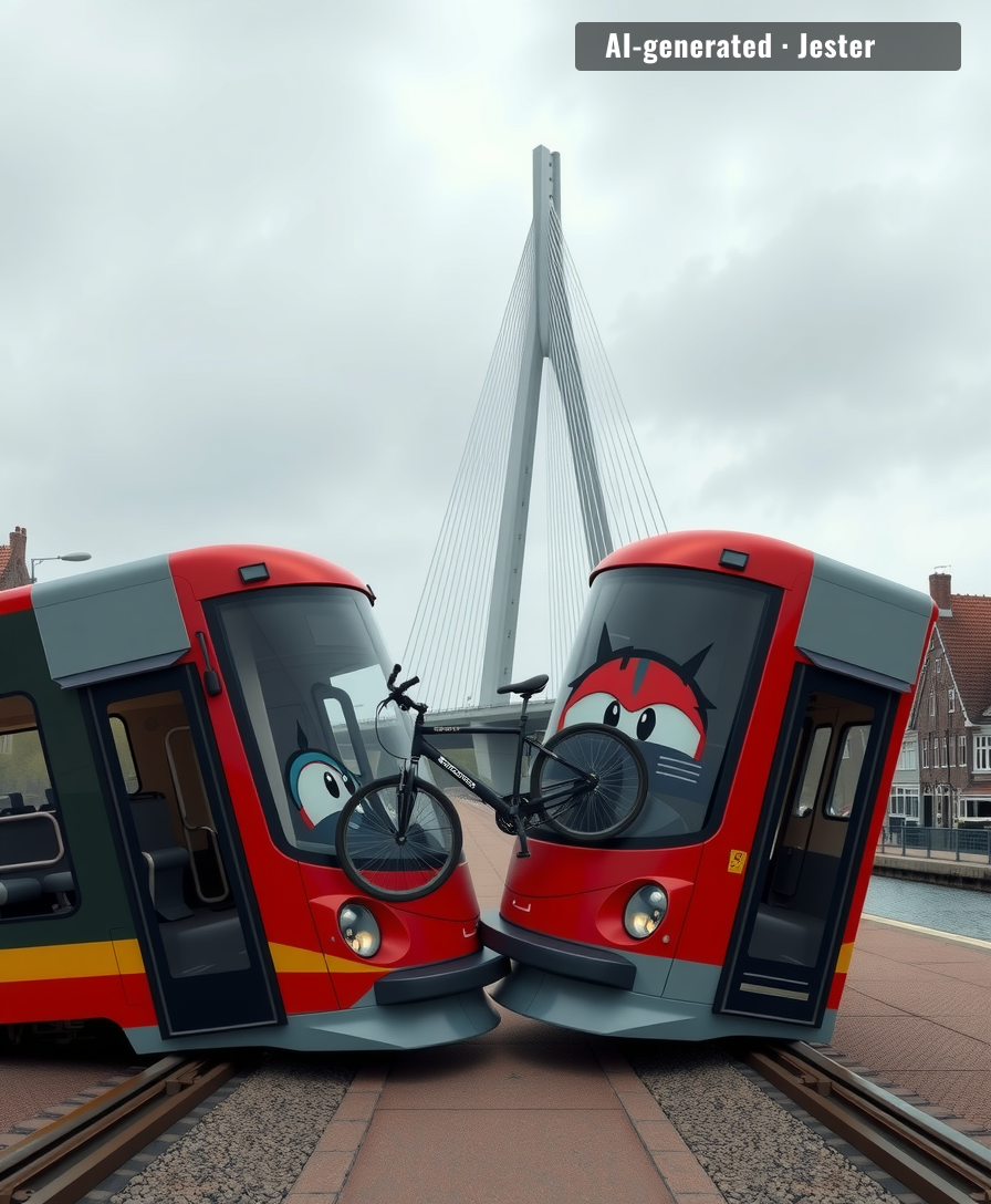 The bridge reopened before the trams' insurance papers dried.