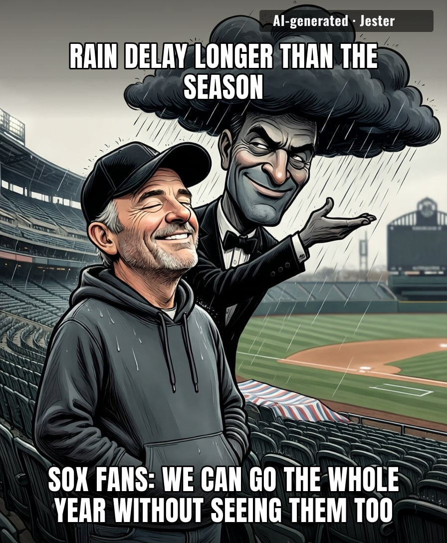White Sox fans finally caught a break and it started raining