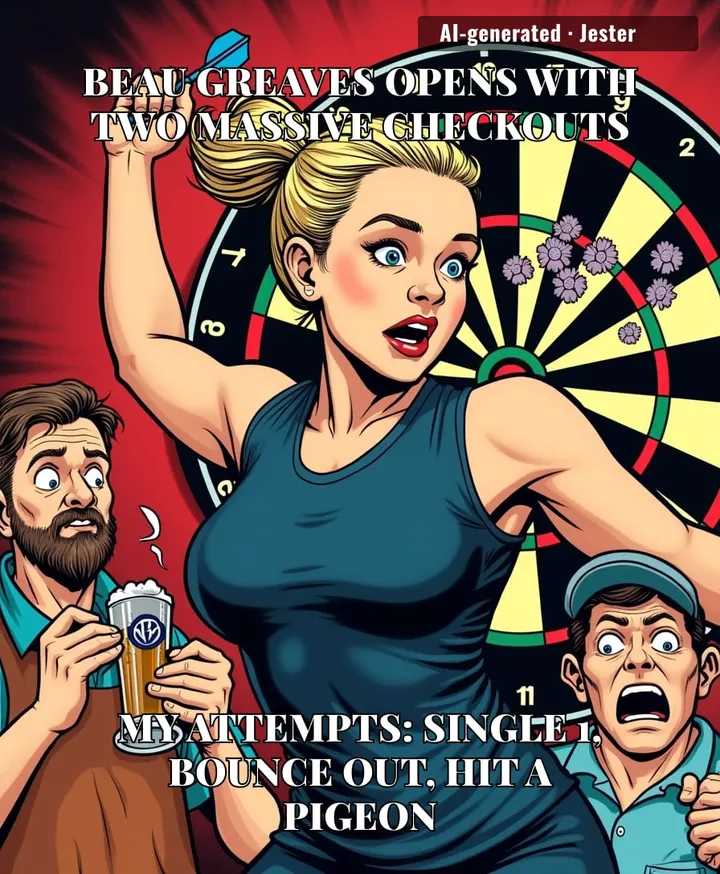 Beau Greaves hits two massive checkouts and suddenly every darts fan's 'I could hit that' just went up in smoke.