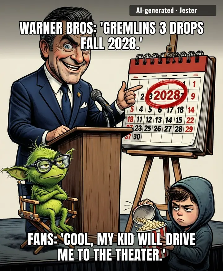 Gremlins 3 is scheduled for 2028 — a full year after the sun is expected to die.