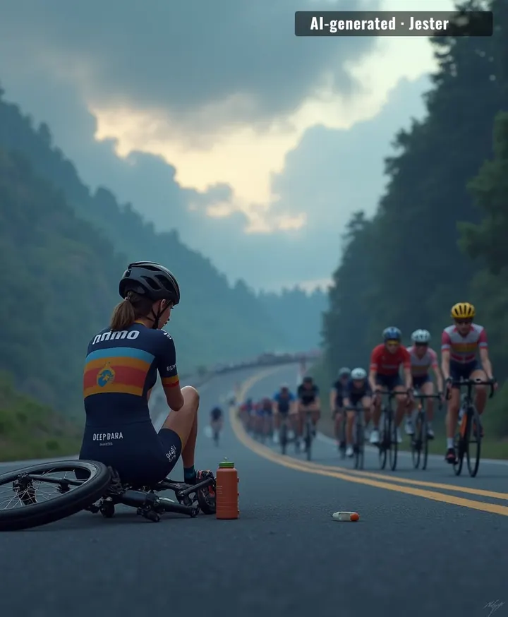 In the Tour de France Femmes, a split second can end a year of work, and the champion's fate now hangs on a medical check.