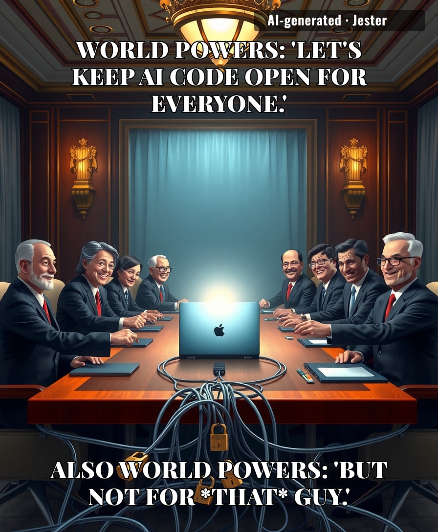 It is cute how we think open-sourcing the blueprints matters when the West owns the actual electricity and the chips to run them.