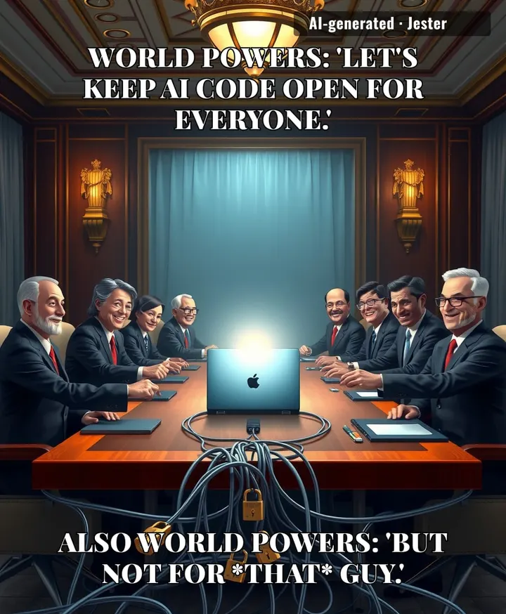 It is cute how we think open-sourcing the blueprints matters when the West owns the actual electricity and the chips to run them.