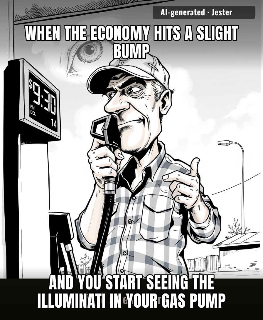 Gas prices go up by three cents and suddenly every dude in a baseball cap is a retired CIA intelligence analyst.