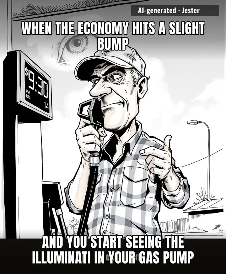 Gas prices go up by three cents and suddenly every dude in a baseball cap is a retired CIA intelligence analyst.