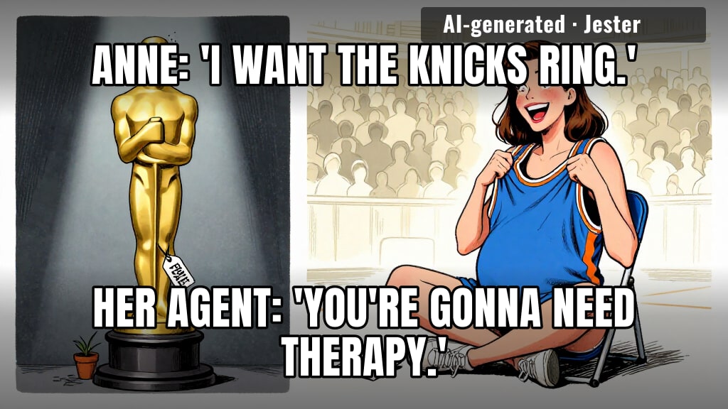 Anne Hathaway would trade an Oscar for a Knicks championship — the most Knicks fan thing anyone has ever said.