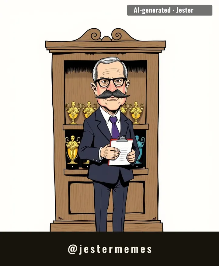 the disguise is just a mustache. the DGA saw through it in one screening.