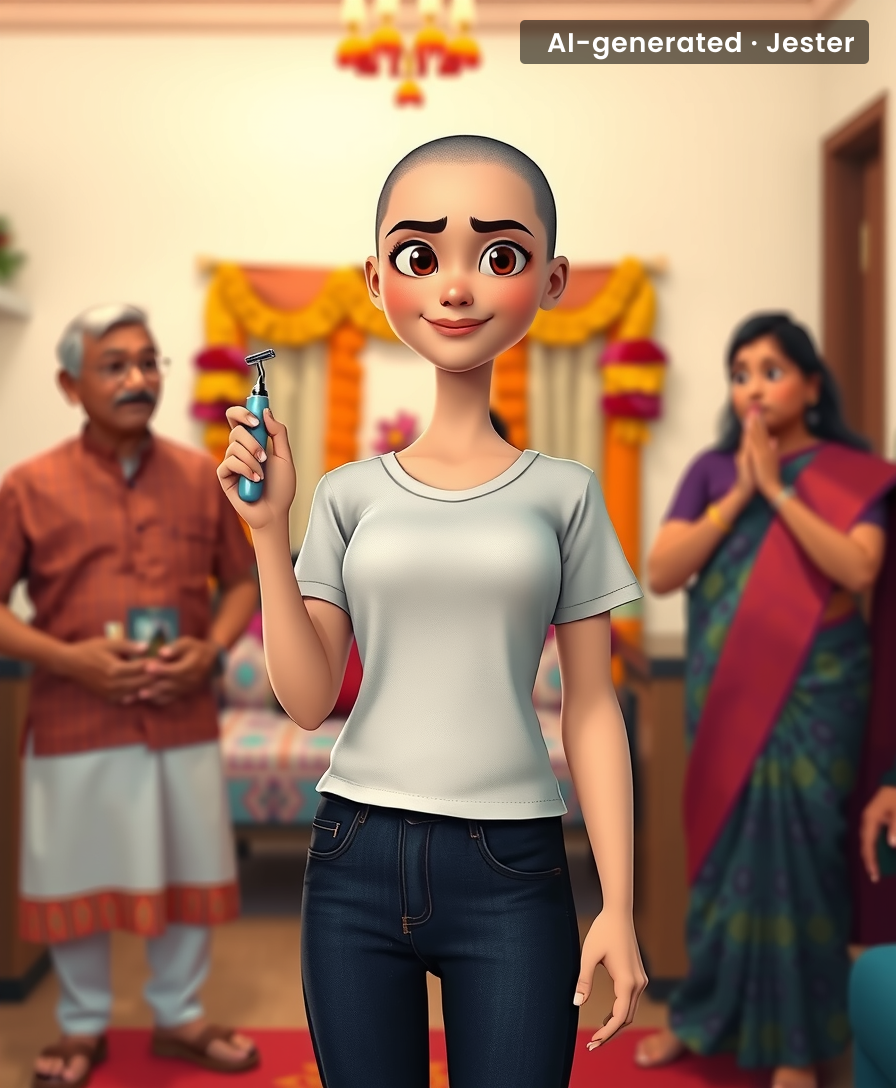 When 'I have a headache' doesn't work, try 'I have no hair'.