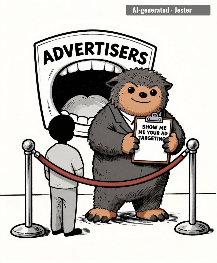 the bouncer at the door of the internet's most exclusive club: free to enter, but you pay with your data.