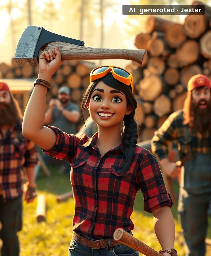 Turns out, the only thing tougher than a lumberjack is a woman with a world record and a smile.