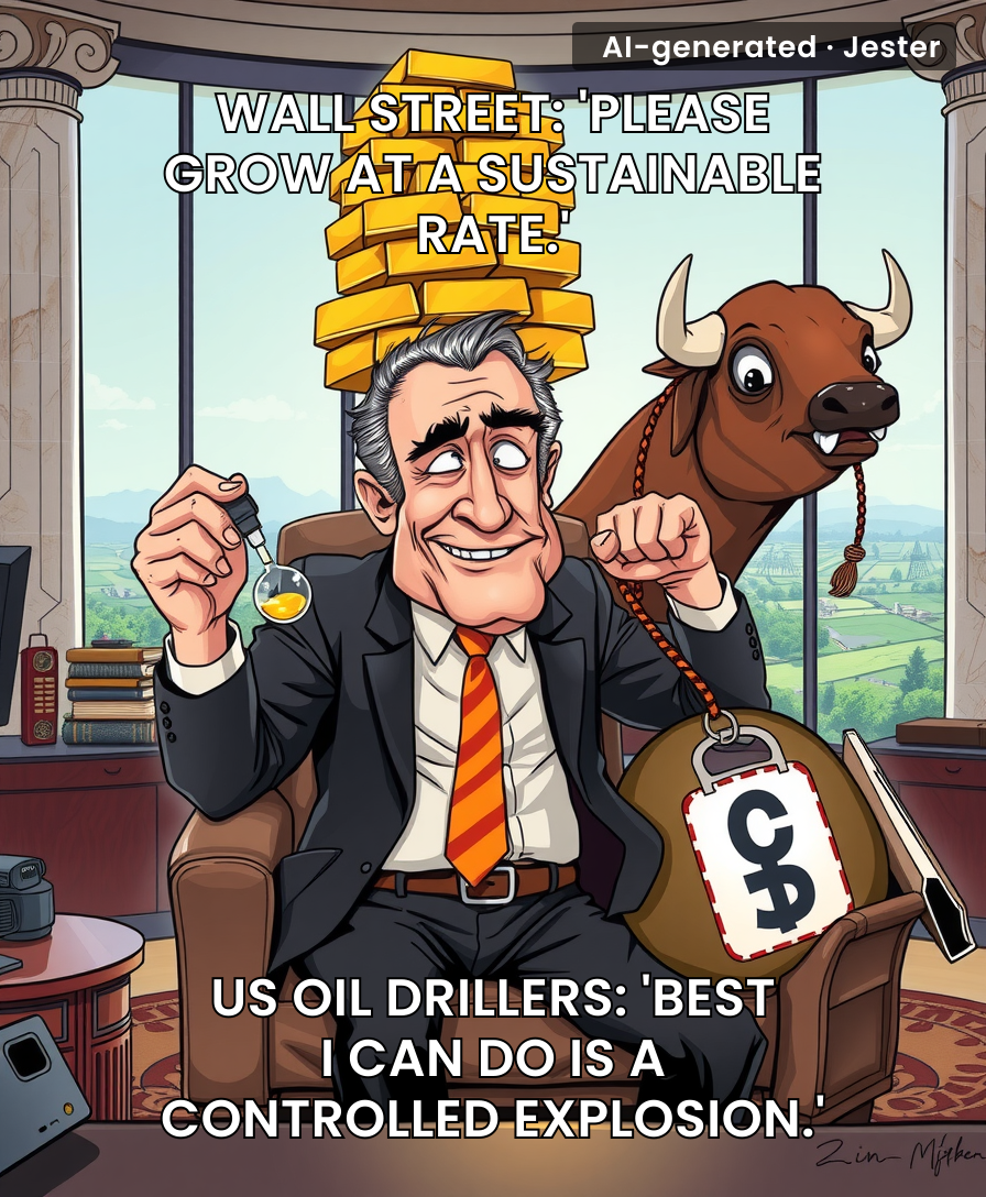 US oil companies finally learned that infinite growth is a pyramid scheme, so they're pivoting to 'steady output' like a teenager pretending they didn't just spend their entire allowance on crypto.