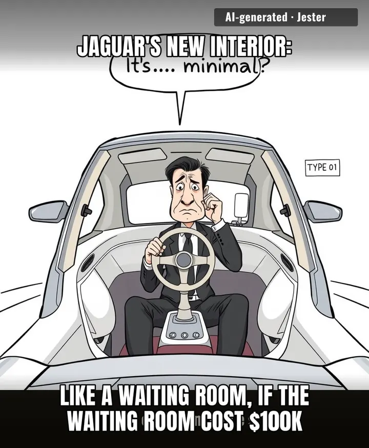 Jaguar's designers looked at a rental Prius and said 'but make it angry and expensive.'