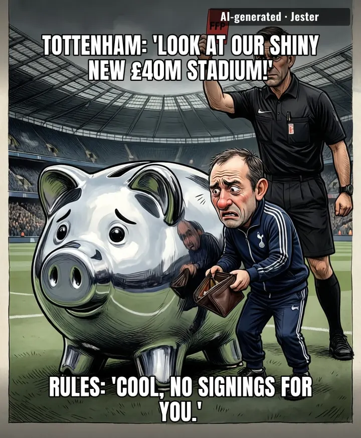 Tottenham's transfer strategy is now just whispering 'we have a nice stadium' at a bank, asking for a loan.