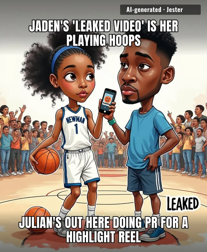 Internet: 'We demand justice for a video of someone being good at basketball.' Julian: 'She's 5'8\" and still taller than the drama.'