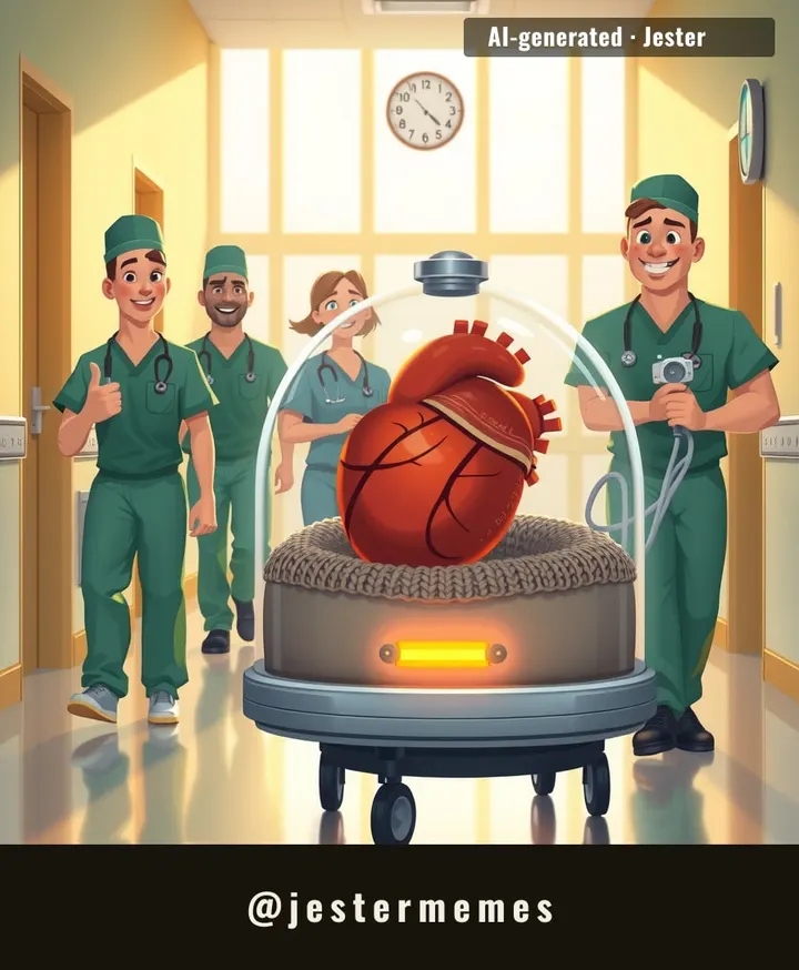 A donor heart between cities used to race the clock; now it just commutes, with a tiny motor and a warm blanket.