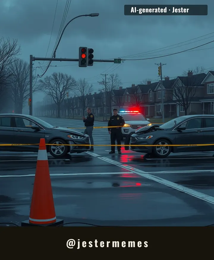 A routine road becomes a scene of loss — a reminder of how quickly ordinary journeys turn fatal.