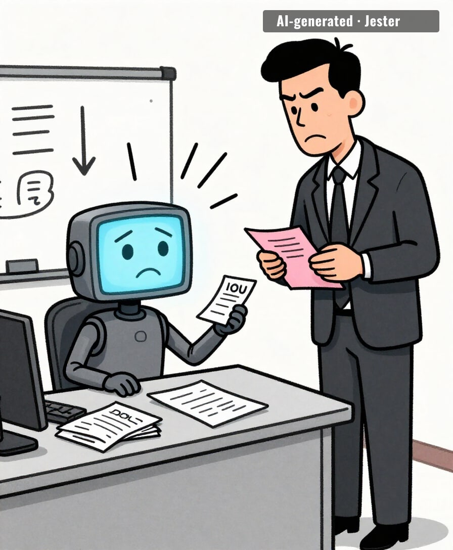 the AI's performance review: great at math, terrible at revenue.