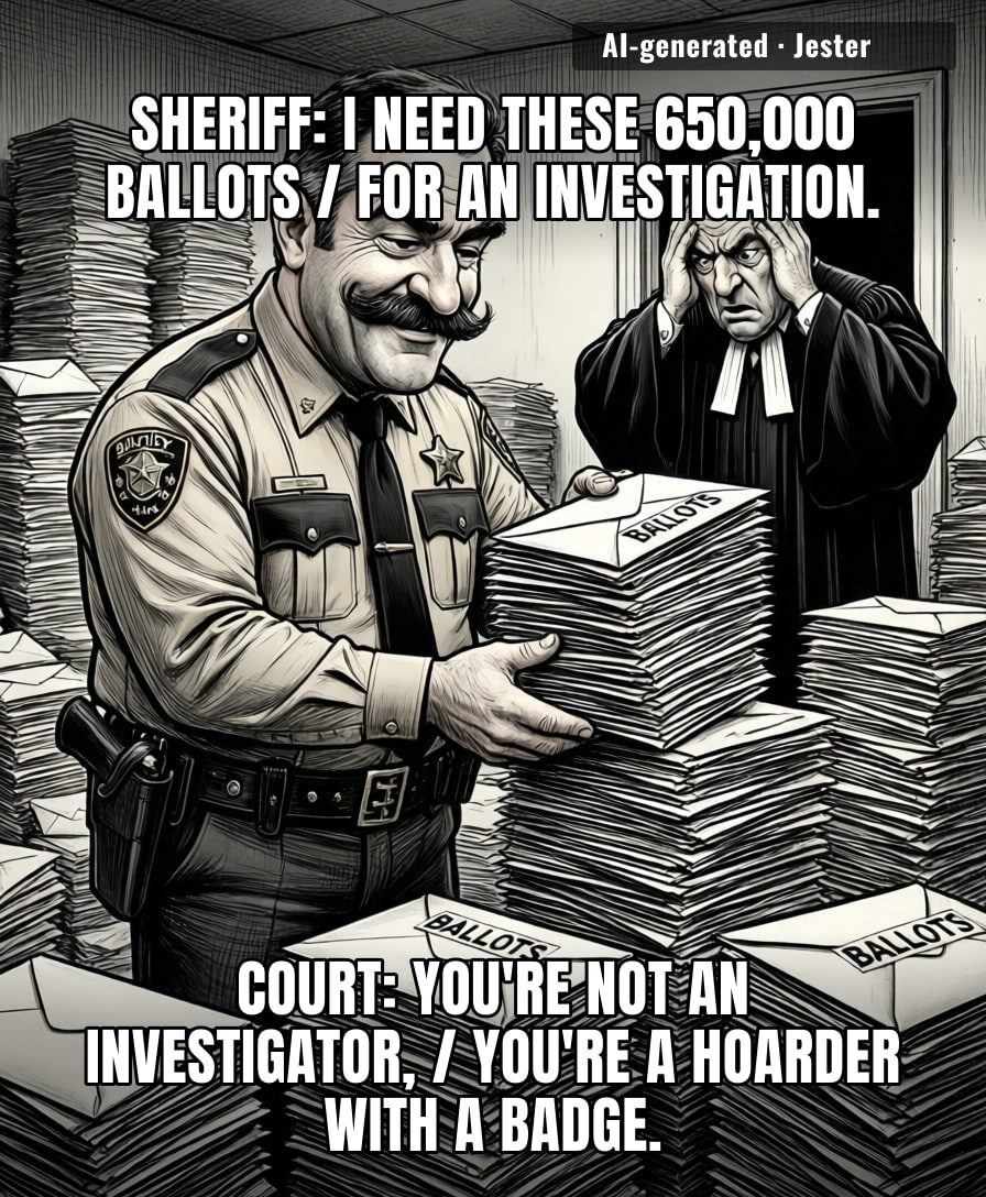 taking ballot processing into his own custody