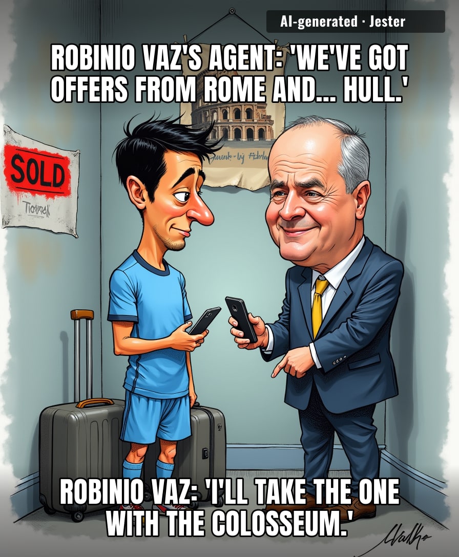 Vaz's GPS just rerouted him from the Eternal City to the eternal drizzle.
