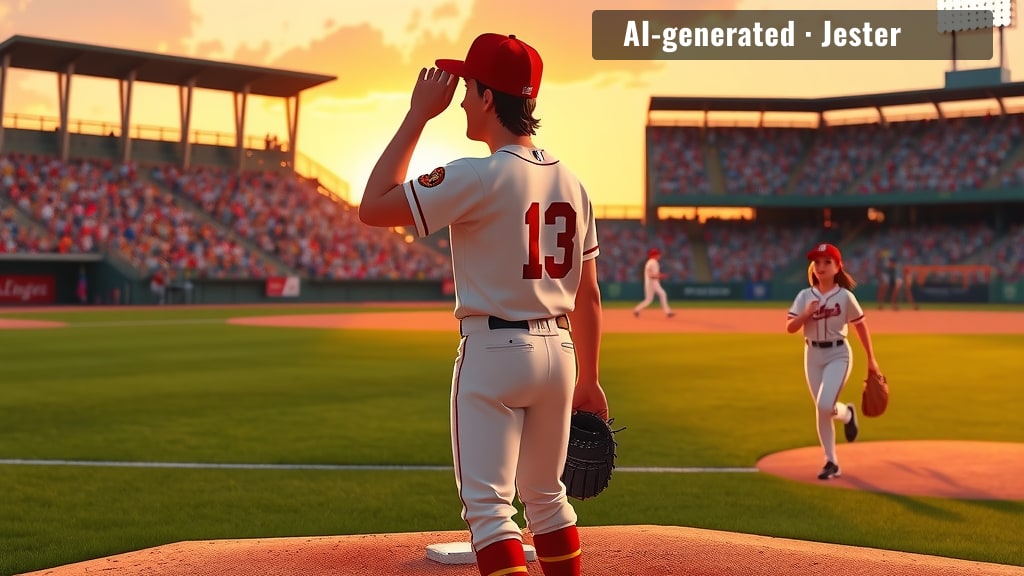 Retiring mid-game so your daughter can take the mound is the ultimate dad flex.