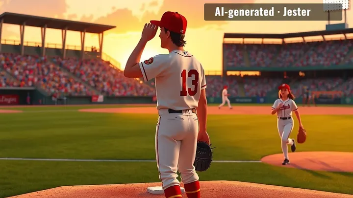 Retiring mid-game so your daughter can take the mound is the ultimate dad flex.