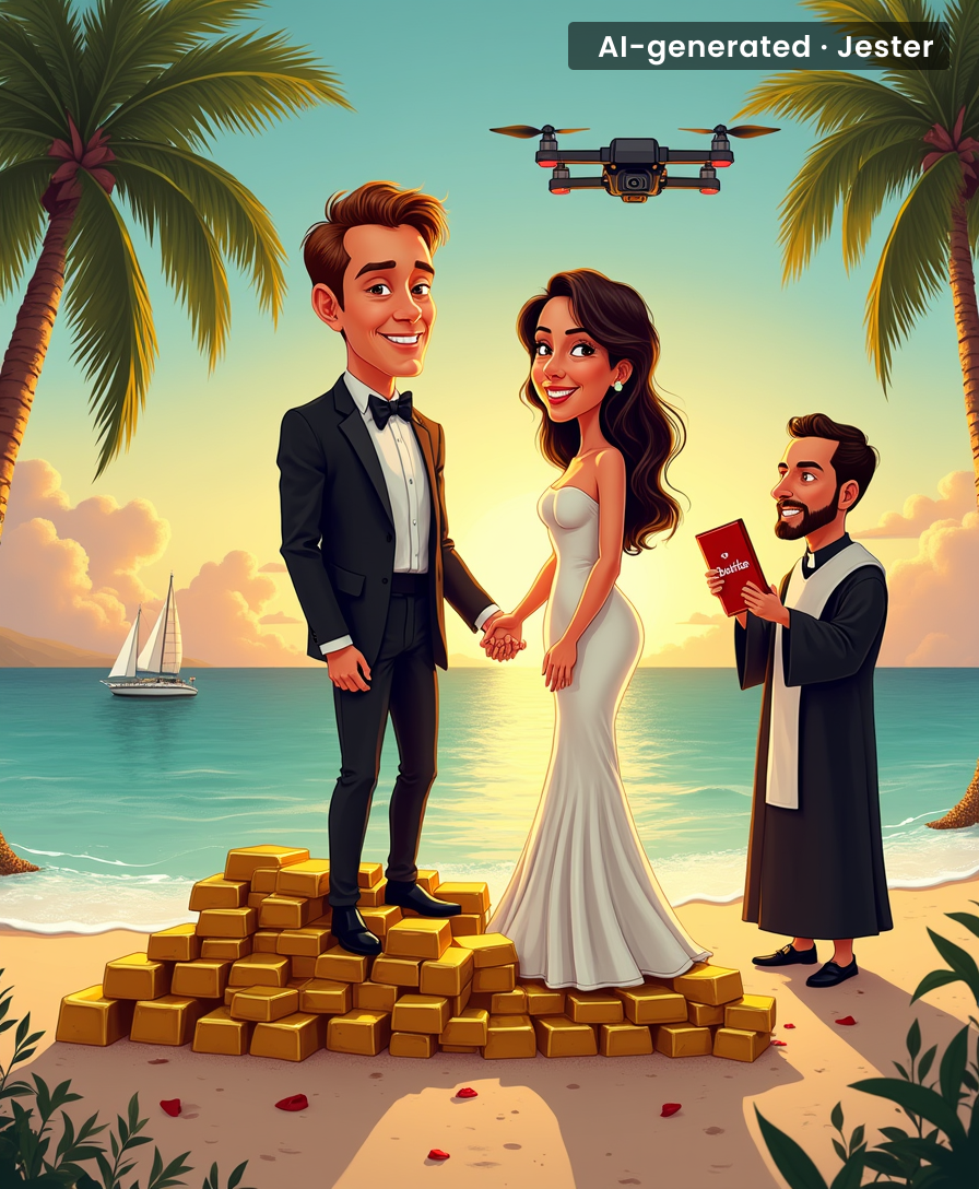 The groom's vows: 'I promise to love, cherish, and never stop filming for the algorithm.'