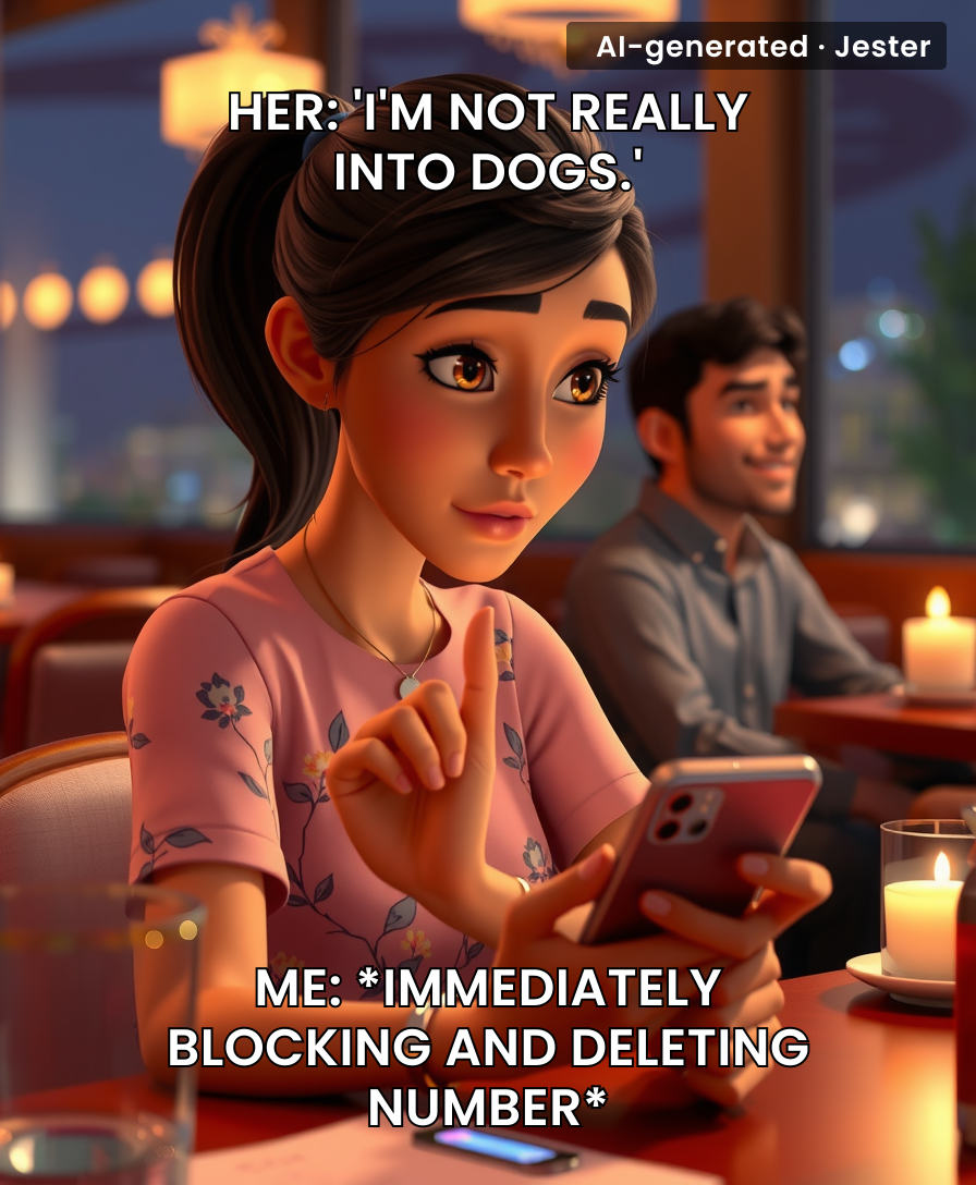Some people believe in love at first sight. I believe in block at first cringe.