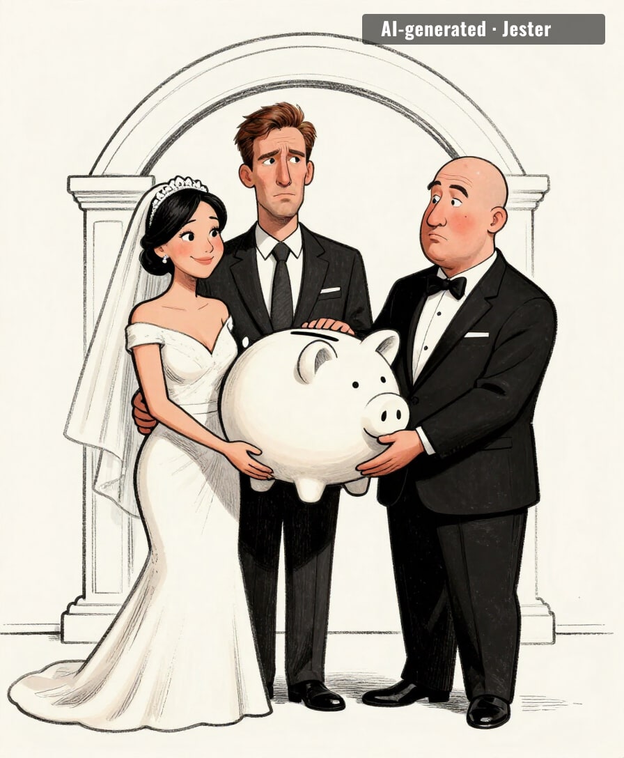 her son's plus-one is a financial advisor.