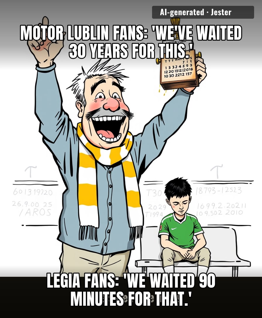 Motor Lublin's 30-year top-flight drought finally ends, and the celebration is basically a PowerPoint presentation on patience.