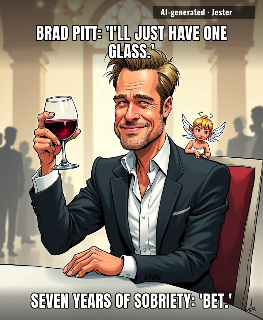 Everyone's sobriety has an off-switch; Brad's just happens to be labeled 'Taylor Swift's wedding.'