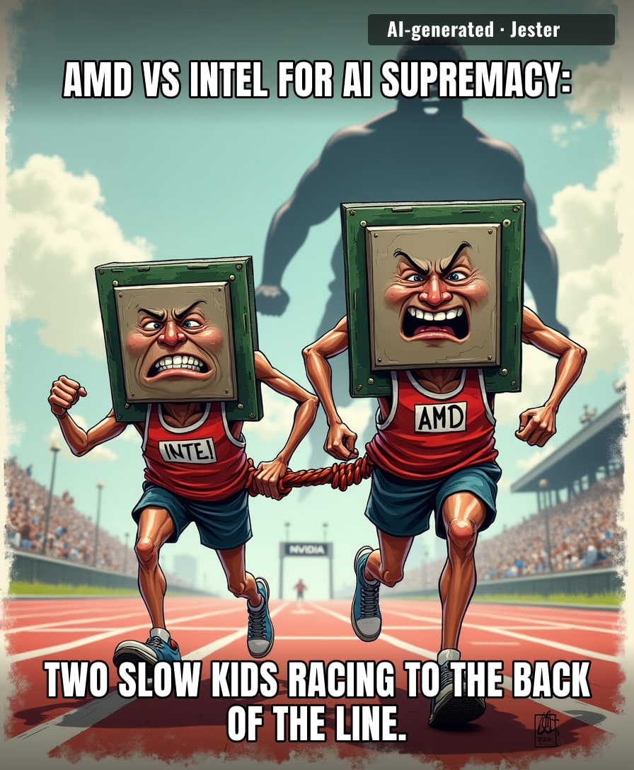 The only thing these chip stocks have in common is that neither of them is Nvidia.
