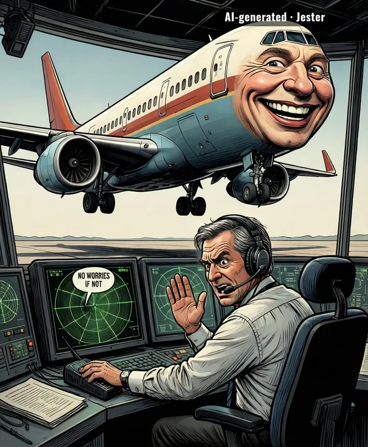 A woman could watch a 747 hit the tower and still say 'no worries if not, land whenever!'