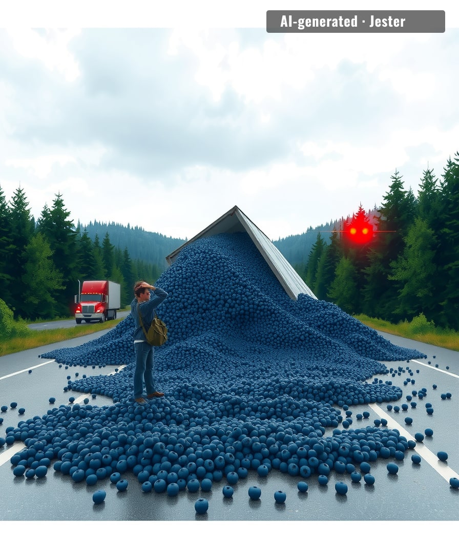 The highway's getting more fruit servings than my diet plan.