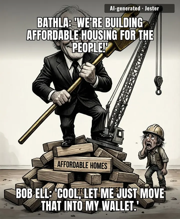 The only thing more 'affordable' than a Bathla project is the look on a developer's face when he realizes he just bought the whole neighborhood.