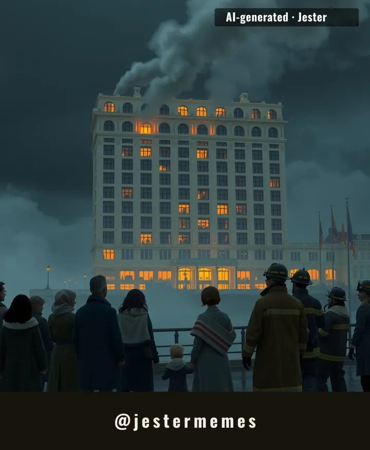 A landmark that housed hundreds became a building they had to flee in the dark.