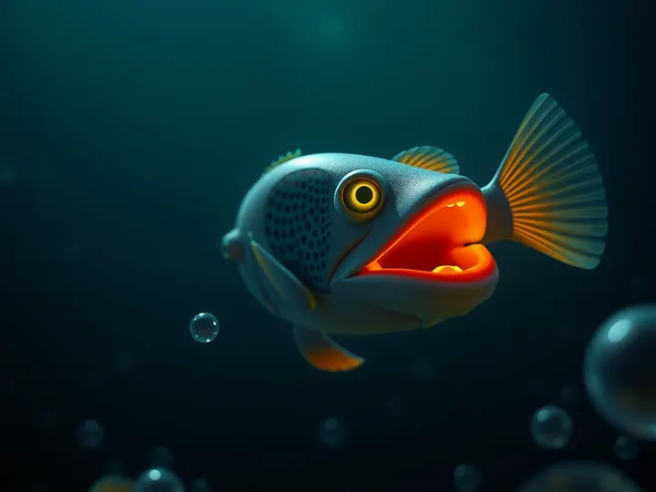 Deep-sea anglerfish use a glowing lure to attract prey in the abyss.