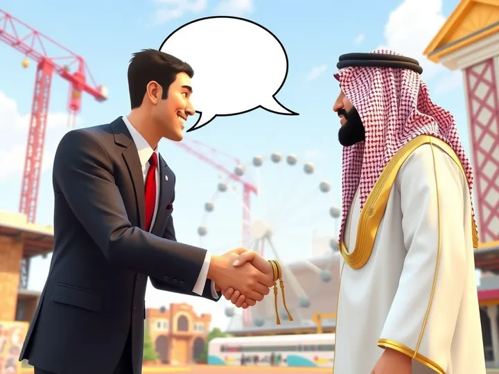 A handshake that blends diplomacy and pop culture.