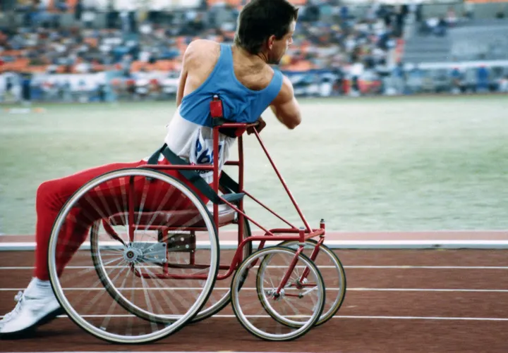 Crosby's racing chair, a testament to her relentless pursuit of excellence. — Photo: Don Worley (BY-SA 4.0), via wikimedia