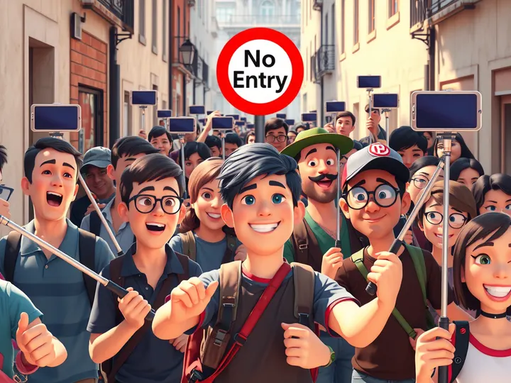 Overtourism often turns historic streets into bottlenecks.